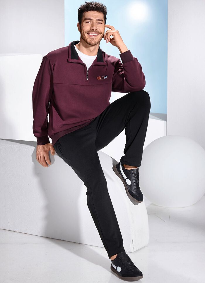 Freizeitset mit kurzem Reißverschluss BORDEAUX-SCHWARZ