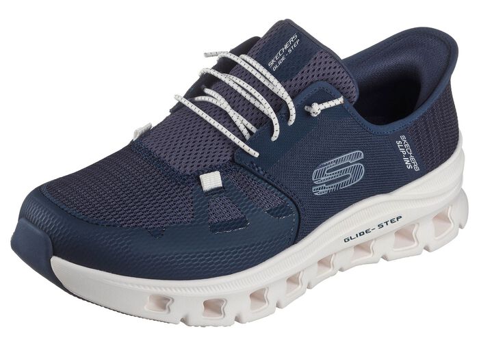 SKECHERS, Herren-Sneaker, mit geformter Slip-Ins Fersenplatte MARINE