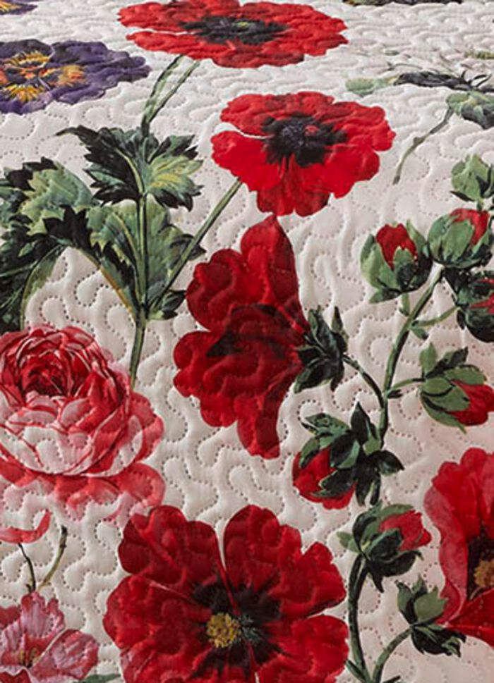 Digital bedruckte Tagesdecke und Kissenbez&uuml;ge BUNT