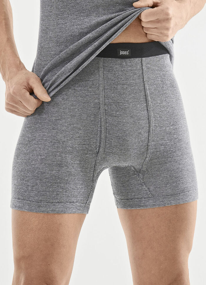 Viererpack Unterhosen mit garngefärbtem Ringeldessin 