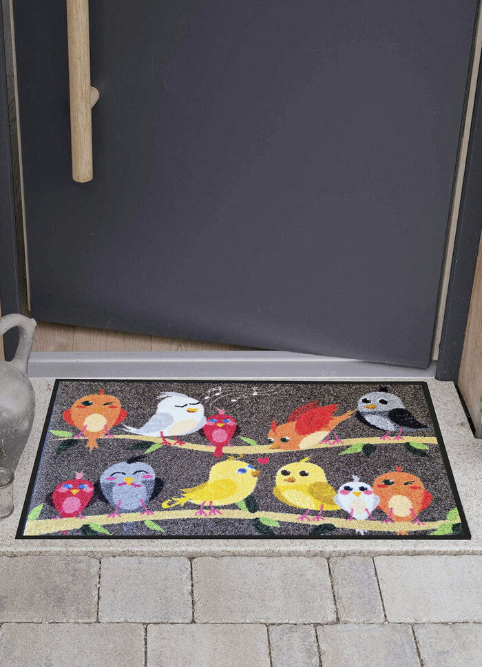 Fußmatte Vogelfamilie 