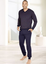 Schlafanzug mit B&uuml;ndchenabschl&uuml;ssen 