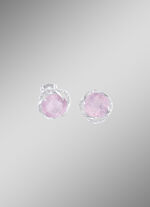 Ohrstecker mit Rosenquarz und Wei&szlig;topase 