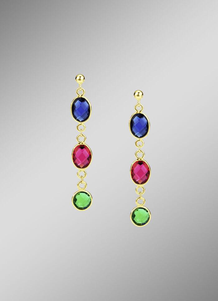 Farbenfrohe Eleganz: Ohrstecker mit Quarzen in verschiedenen Farben 