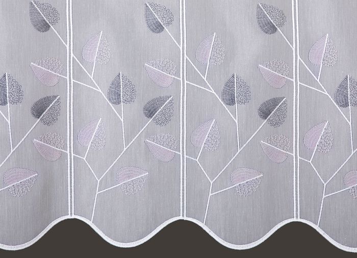 Fein bestickter Kleinfenster-Store 