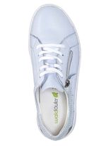 Waldl&auml;ufer, bequeme Damen-Schn&uuml;rschuhe, Weite K, mit herausnehmbarem Fu&szlig;bett BLEU-SILBER