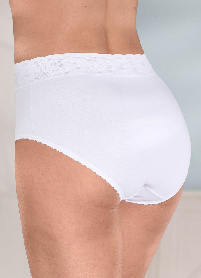 F&uuml;nferpack Slips mit Elastikspitzenbund 
