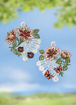 Fensterbild aus Plauener Spitze 