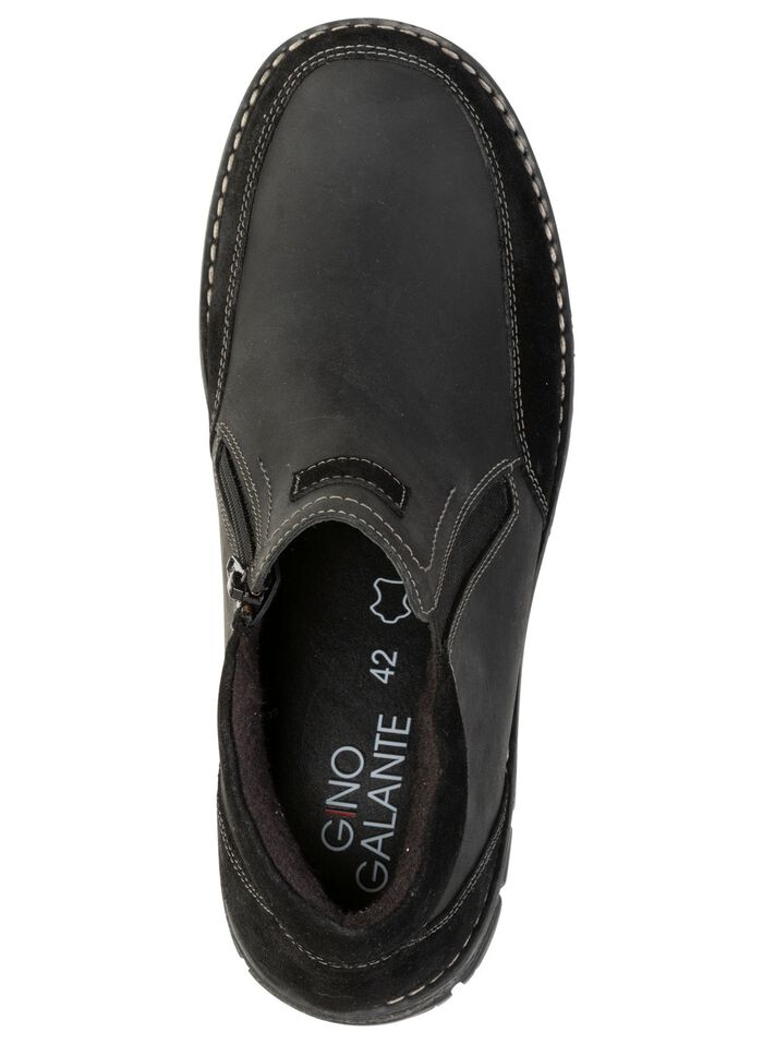 GINO GALANTE, klassische Herren-Boots, mit herausnehmbarem Fu&szlig;bett SCHWARZ