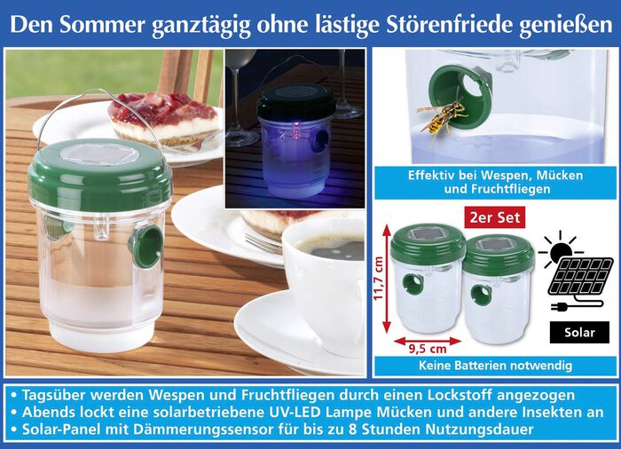 Solar-Insektenfallen, 2er 