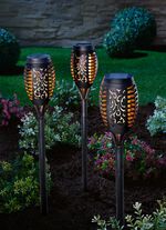 Solar-Fackel, 3er-Set, zum Klemmen oder Stecken 