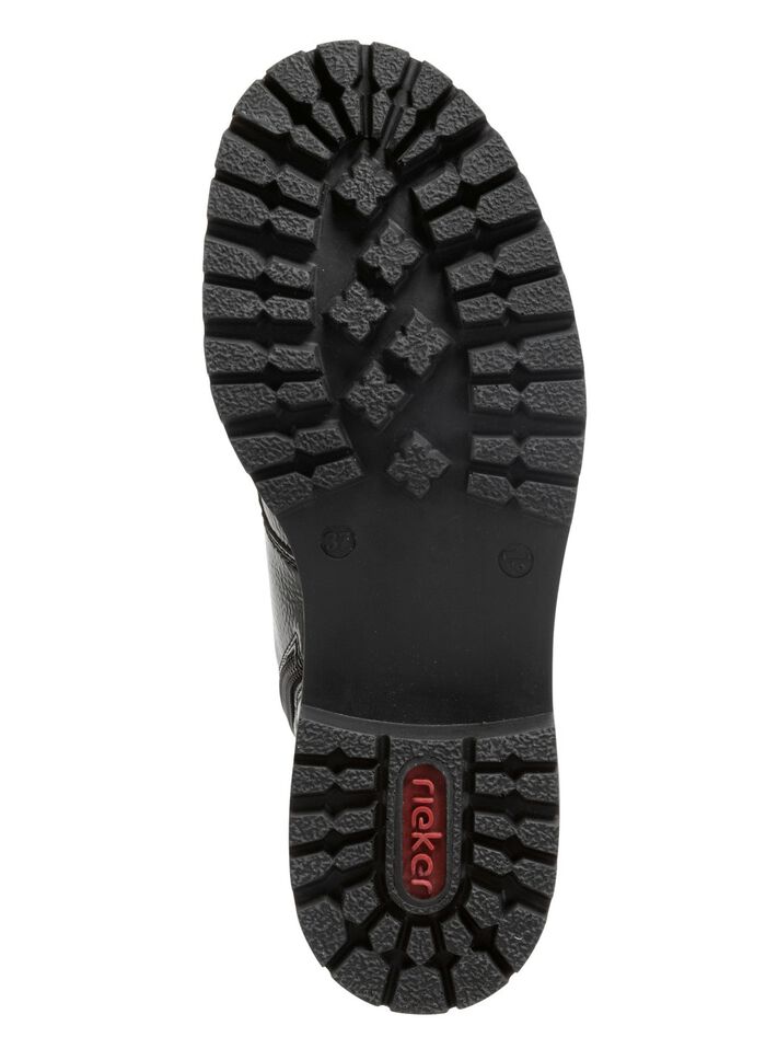 Rieker, stylische Damen-Stiefeletten, Winterschuhe, mit Rei&szlig;verschluss SCHWARZ-GOLD