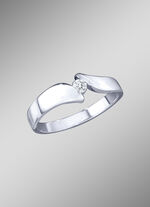 Solitärring mit lupenreinem Brillant 