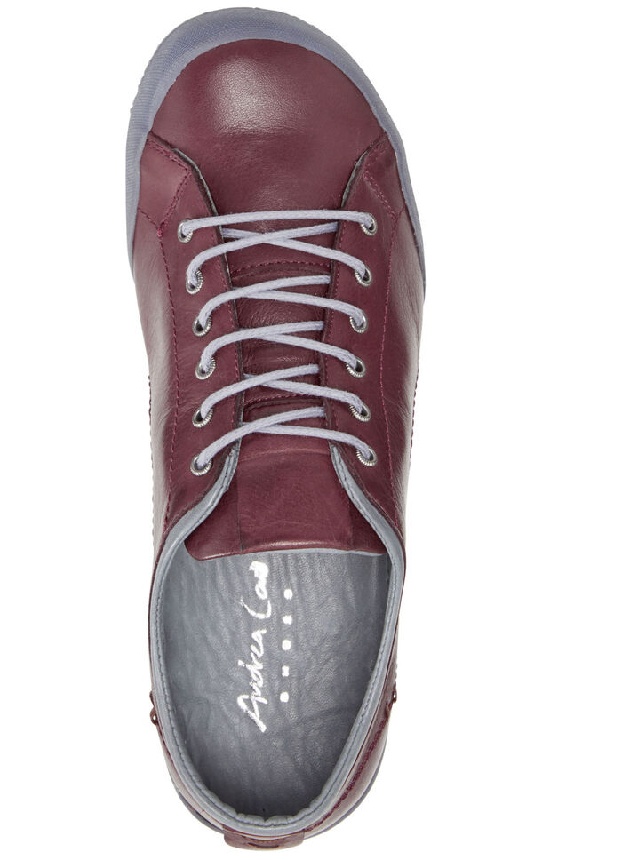 Andrea Conti Schn&uuml;rschuh mit Kontrast-Einfassung BORDEAUX