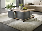 Topaktueller Couchtisch mit Schubladen ANTHRAZIT-ARTISAN EICHE