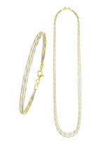 Edles Schmuck-Set in Bicolor, 2-teilig 