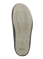 Gefütterte Herren-Hausschuhe, mit Schurwolle ANTHRAZIT-SCHWARZ