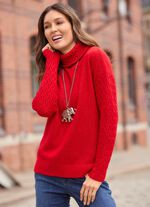 Pullover mit dekorativen Strukturakzenten 