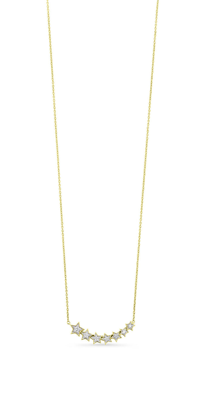 Sterne-Halskette mit Brillanten 