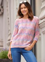 Pullover mit Farbverlauf und Glitzereffekten 