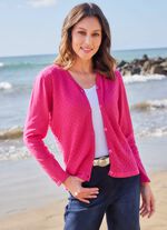 Strickjacke mit Strukturdessin 