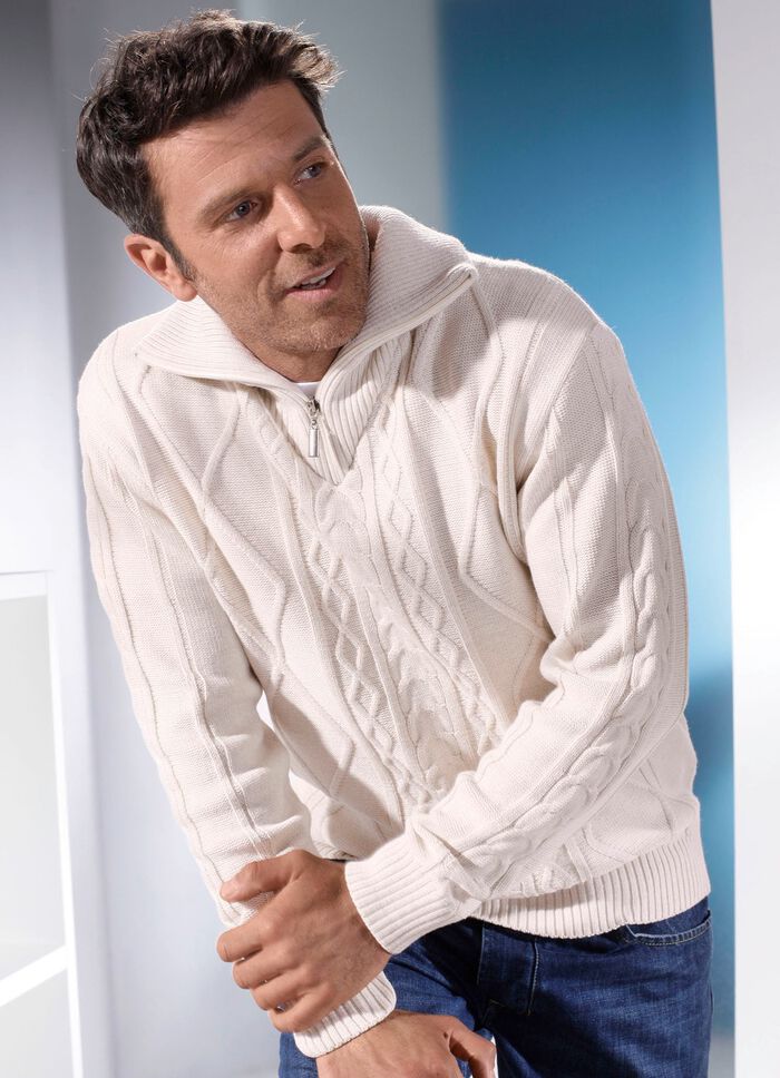 Troyer mit kurzem Rei&szlig;verschluss in 3 Farben 