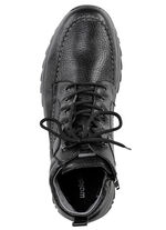 Waldläufer Schnür-Boot aus Hirsch-Nappaleder SCHWARZ