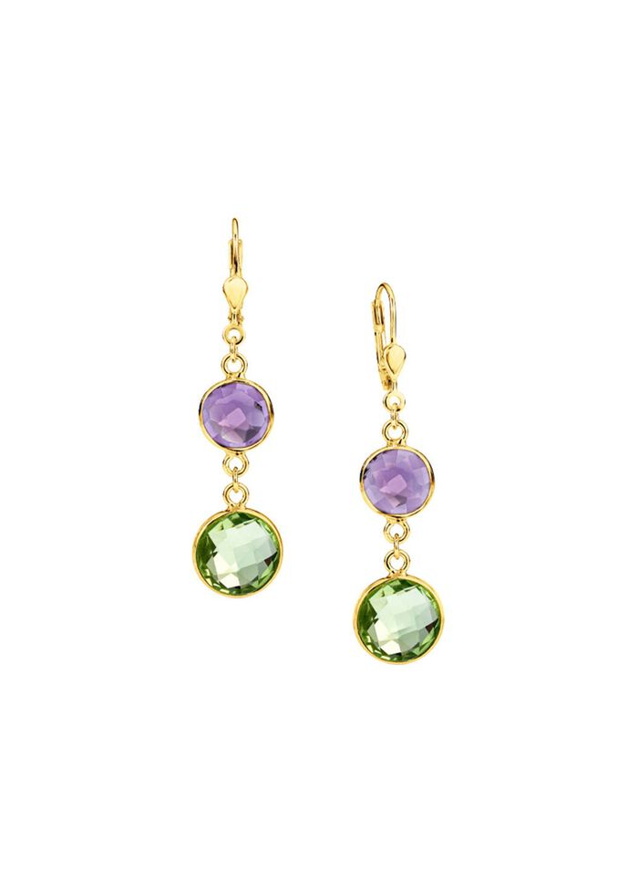 Zeitlose Eleganz: Ohrringe mit bunten Quarzen 