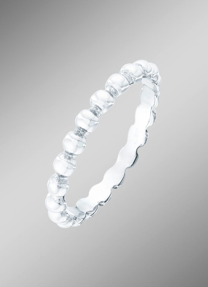 Zeitloser Damenring in Wei&szlig;gold 