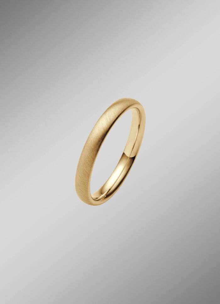 Satinierter Trauring aus Gold 