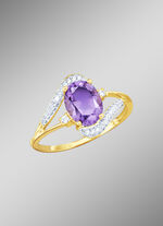 Damenring mit echt Amethyst 
