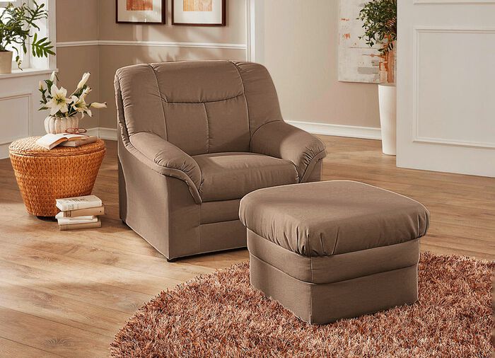 Polstermöbel auf stabilem Holzgrundgestell BRAUN