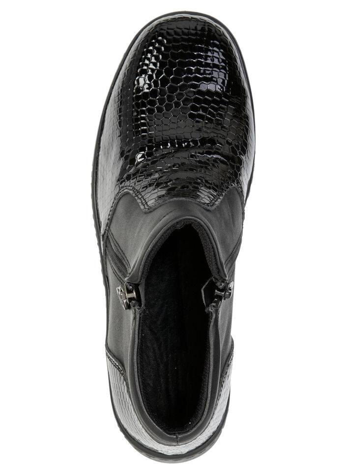 ELENA EDEN, komfortable Damen-Boots, Weite H, mit herausnehmbarem Fußbett SCHWARZ