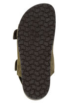 GINO GALANTE, leichte Herren-Sandalen, mit Gummizug GRÜN