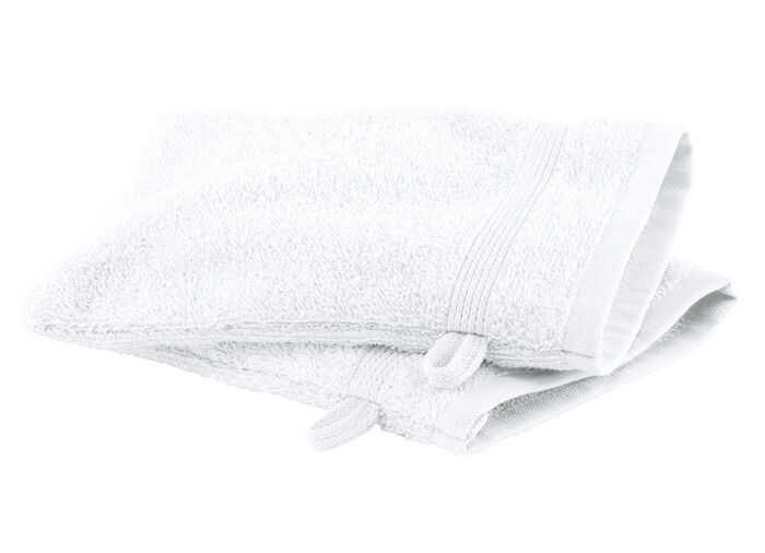 Kuschelige Frottier-Serie mit Bordüre WEISS