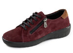 ELENA EDEN, bequeme Damen-Schnürschuhe, Weite G, mit herausnehmbarem Fußbett BORDEAUX