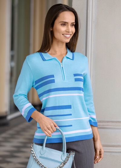 Pullover mit Intarsien 