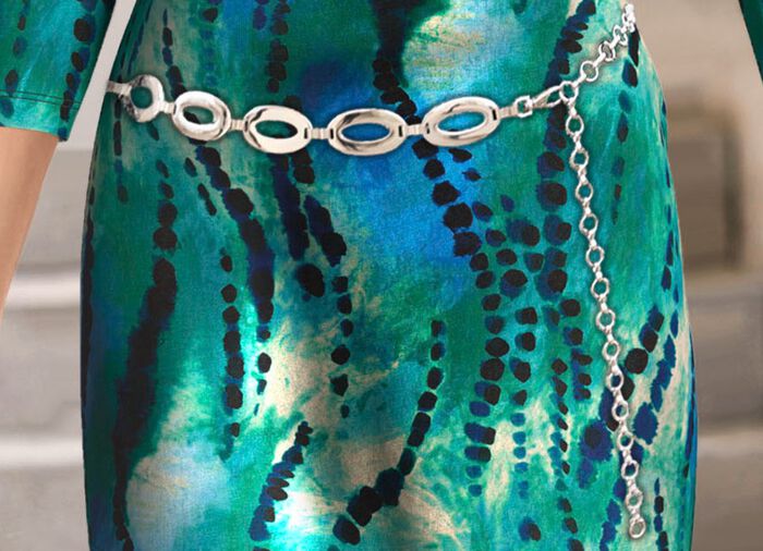 Modischer Damen-Ketteng&uuml;rtel, mit Karabinerverschluss 