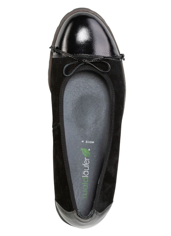 Waldl&auml;ufer, elegante Damen-Ballerinas, Weite H, mit herausnehmbarem Fu&szlig;bett 