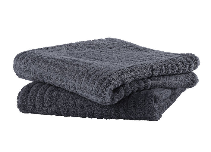 Flauschig weiche Frottier-Serie mit Hoch-Tief-Struktur ANTHRAZIT