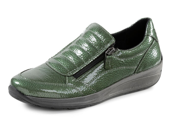 ELENA EDEN Slipper aus Lackleder GRÜN