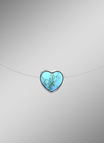 Herz-Anhänger mit Türkis 