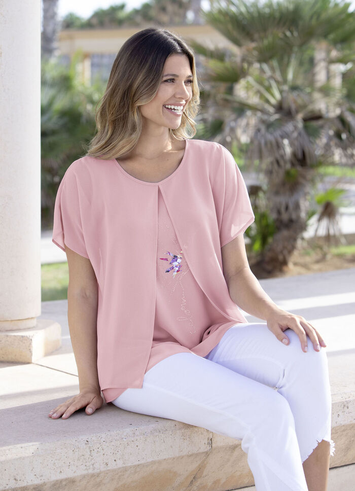 Tunika mit dekorativem Motiv-Druck 