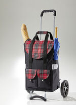 Profi-Einkaufsroller mit extragroßen Rädern SCHWARZ