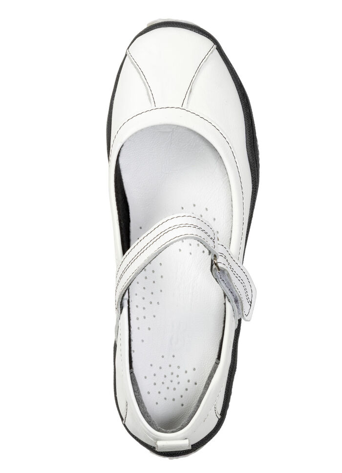 Gemini, klassische Damen-Slipper, Weite G, mit herausnehmbarem Fußbett WEISS