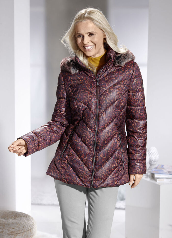 Jacke mit Kunstpelz-Innenausstattung in der Kapuze 