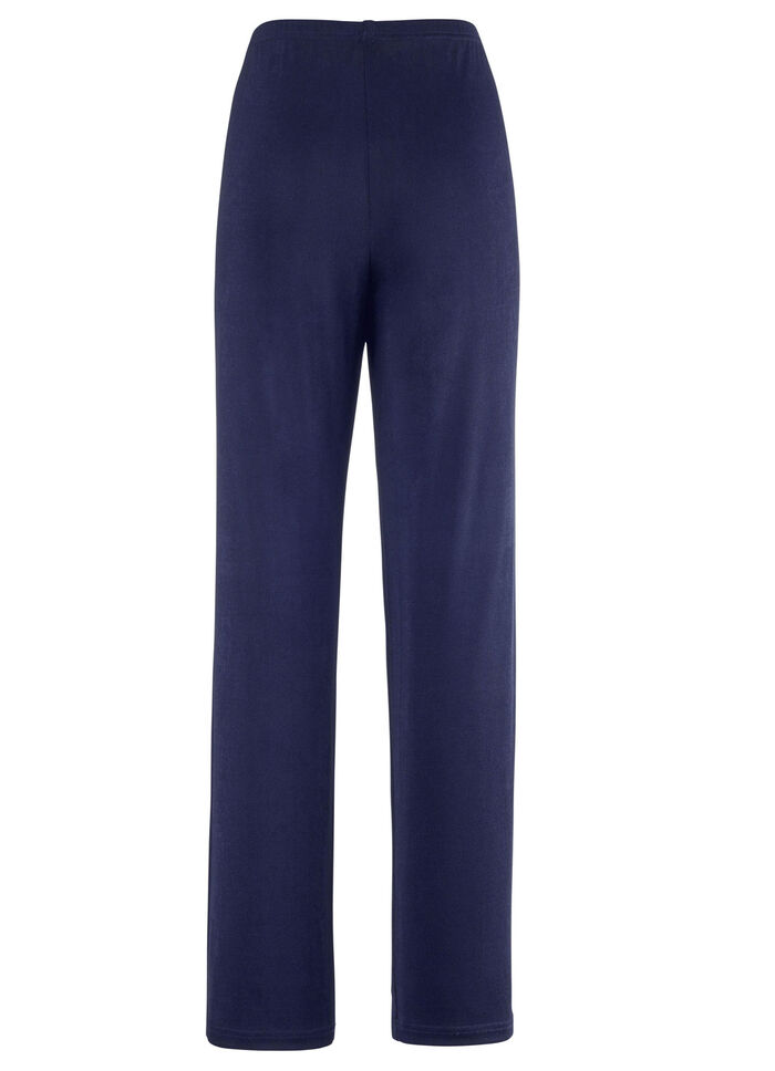 Hose mit edlem Glanz in Extra-Kurzgrößen NACHTBLAU