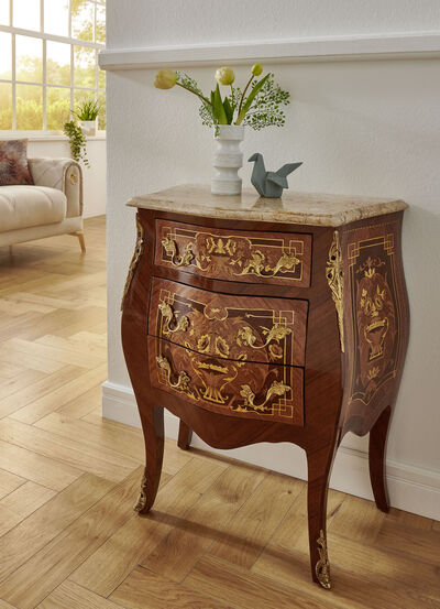 Kommode mit Marmor-Konglomeratplatte 