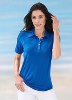 Laurina Poloshirt mit Knopfleiste ROYALBLAU