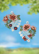 Fensterbild aus Plauener Spitze 